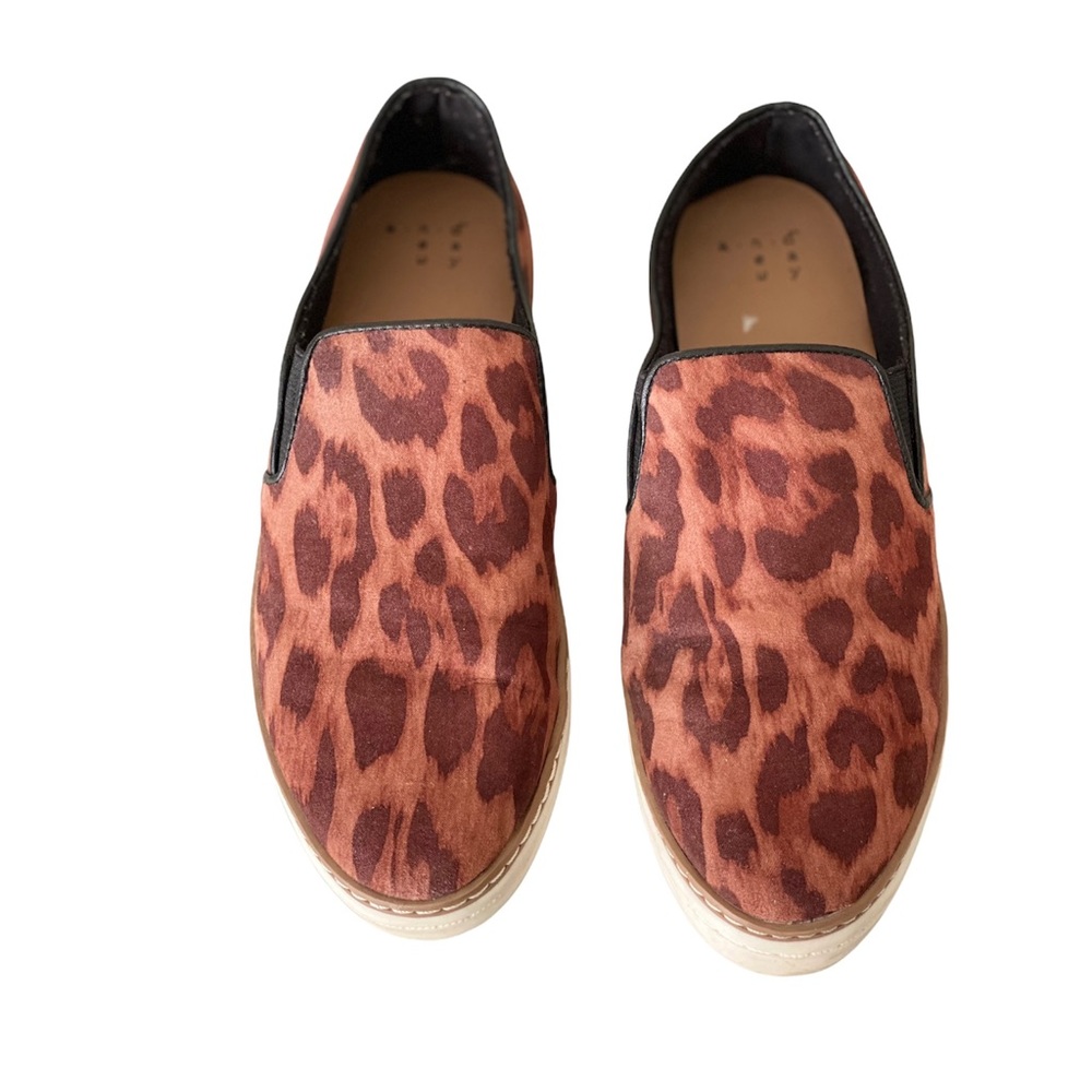 A New Day Slip on Sneakers Leopard Sneakers Brown Black Shoes 6 Animal Print